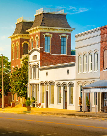 Simple downtown with old store fronts